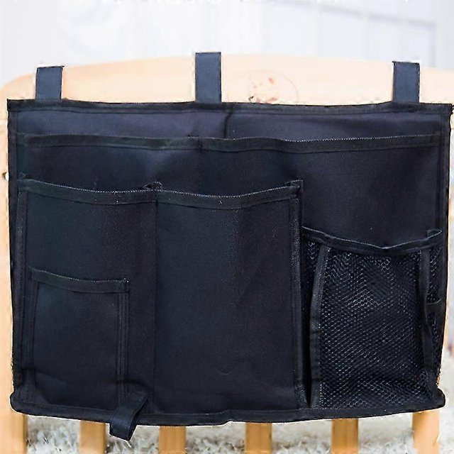 Bed Bag, Bed Organizer, Loft Bed Storage Bag For Books, Magazines, Toys, Cell Phones, Headphonesblack