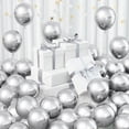 thumbnail image 1 of czcpp-60Pcs Metallic Silver Balloons 5Inch Shiny Chrome Silver Balloon Silver Metallic Party Balloons Small Silver Chrome Helium Balloons for Birthday Engagement Anniversary Wedding Party Decoration, 1 of 4