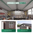 thumbnail image 3 of Clouddwell Metal Storage Shed with Hardtop Pergola 12x8 ft 2-in-1,91 Sq. Ft Outdoor Tool Shed for Backyard, 3 of 8