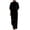 Black, variant on Women's Velour Lounge Sets Mock Neck Long Sleeve Tops Wide Leg Pants Fall Vintage Casual Elegant Outfits S-XXL