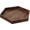 Hexagonal Walnut, variant on 12 Inches Small Hexagonal Black Walnut Wood Ottoman Tray with Handles, Serve Tea, Coffee Classic Wooden Decorative Serving Tray