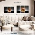 thumbnail image 4 of Elephant Stock Lit Cigar On Whiskey Wall Art - Horizontal Multi Panel Canvas - Dining Room Wall Decor - Food And Drink Multi Panel - Black And Gray Decor - 45" x 28", 4 of 8