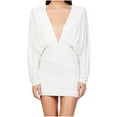 thumbnail image 1 of Pisexur Robes pour Femmes Robe de Cocktail à Col en V Profond Robe de Soirée à Paillettes de Mode Robe de Boîte de Nuit de Fête Tunique Dos Ouvert Robes de Retour à la Maison Robe Élégante pour Invitée de Mariage Robe Midi, 1 of 6