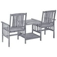 thumbnail image 3 of vidaXL Patio Bistro Set Table and Chairs Conversation Set Solid Acacia Wood, 3 of 11