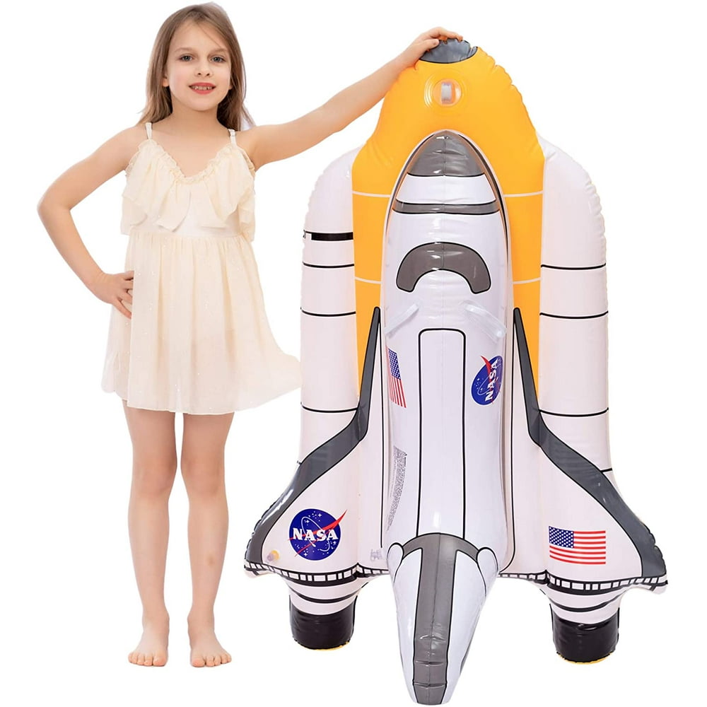 JoyX Inflatable Space Shuttle Pool Float for NASA Astronaut Party
