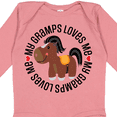 thumbnail image 4 of Inktastic My Gramps Loves Me Childs Horse Boys or Girls Long Sleeve Baby Bodysuit, 4 of 5