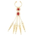 thumbnail image 3 of Pulseras de Oro Egipcio Sunnimix Gitano Danza del Vientre Gemas Rojas, 3 of 8
