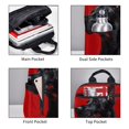 thumbnail image 3 of Disketp Black Dog Red Background Mochila Ligera e Impermeable, Mochila de Día Resistente para Viajes, Senderismo y Uso Diario para Hombre y Mujer, 3 of 7