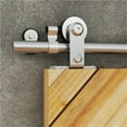 thumbnail image 1 of Sliding Door System Stainless Steel Suitable For Single Door T Type Roller Hanger Barn Door Hardware Kit 6FT/5.5FT ,Easy Install, 1 of 6