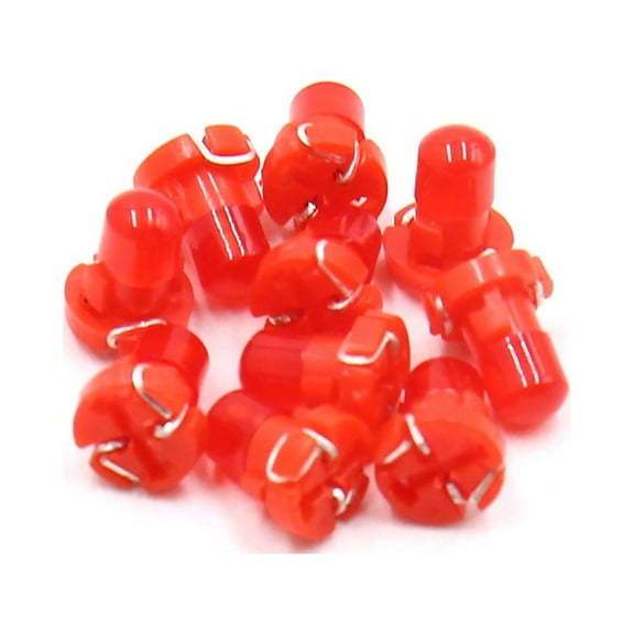 10Pcs 12V T3 Red  Dashboard Panel Gauge Light Lamp Bulb for Car Interior