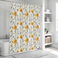 thumbnail image 6 of Spring Daisy Shower Curtain, Waterproof Shower Curtains for Bathroom, Country Watercolor Yellow White Floral Leaf Washable Fabric Bathtub Curtain Set Bath Decor with 12 Hooks 48"x72", 6 of 8