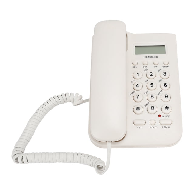 Teléfono, KX T076 Teléfono fijo inglés con cable Teléfono con cable diseñado para precisión