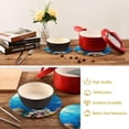 thumbnail image 6 of Coolnut Ocean Pot Holder Set of 2, Heat Resistant Round Cotton Hot Pads Table Mats Trivets for Hot Dishes/Pot/Bowl/Teapot/Hot Pot Holders, 7" + 9.45", 7 Inch + 9 Inch, 6 of 7