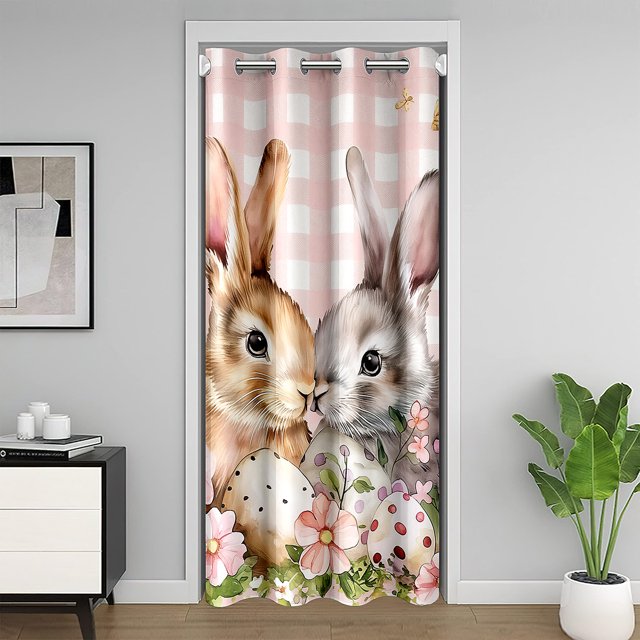 Erosebridal Easter Rabbit 01,Cute Eggs 02,Girly Plaid Room Decorative