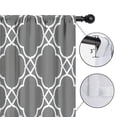 thumbnail image 4 of Blackout Kids Curtains,Gray Geometric Quatrefoil Pattern Childrens Insulated Curtains Set Of 2,Bedroom Essentials,Toddler Room Decor 52x63in(132x160cm), 4 of 5