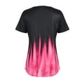 thumbnail image 5 of DYMADE Womens Gradient Short Sleeve Blouse Criss Cross V Neck T Shirt Tops, 5 of 5