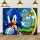 thumbnail image 3 of Fondo de fotografía con iluminación de Sonic Hedgehog, pancarta de cumpleaños para niños, decoración para fiesta de baby shower, fondo de vinilo de poliéster con dibujos animados, 3 of 5
