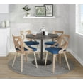 thumbnail image 2 of Dakota-Charlotte Dining Set, Small Dining Table Set for 4, Kitchen Table Chairs Set of 4, Kitchen & Dining Room Sets, Kitchen Table Sets, Dining Room Table Set for 4 (Blue), 2 of 5