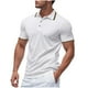 thumbnail image 2 of Blusa y camisa de manga corta con cuello vuelto para hombre, de verano, de malla, informal, holgada, con solapa y botones, de poliéster., 2 of 9