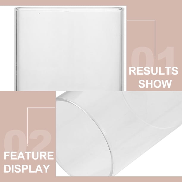Abat-Jour Cylindrique Verre Transparent Bougeoir – Manchon Bougie Ouragan Ouvert Mariage & Déco