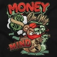 thumbnail image 2 of Urban Money On My Mind Teddy Bear Men's Graphic T Shirt Tees Brisco Brands S, 2 of 6