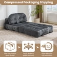 thumbnail image 6 of JONPONY Folding Sofa Bed, Convertible Sleeper Chair with Pillow Foldable Mattress with Back Support, Portable Sleeper Chair Bed Comfort Floor Sofa for Living room Bedroom, Single, Grey, 6 of 9