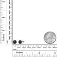 thumbnail image 3 of Gem Stone King 14K White Gold 2.60 Ct Round 7mm Green Mystic Topaz Martini Stud Earrings for Women Men, 3 of 4