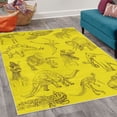 thumbnail image 2 of Jurassic Decorative Rug, Arrangement of Various Dinosaurs Illustrations Skeleton Biology Historic, Quality Carpet for Bedroom Dorm and Living Room, 6 Sizes, Pale Earth, by Ambesonne, 2 of 4