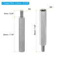 thumbnail image 2 of Uxcell M3x30mm+6mm Male-Female Hex Standoff Screws, Stainless Steel PCB Standoffs for Motherboards, 20 Pack, 2 of 4