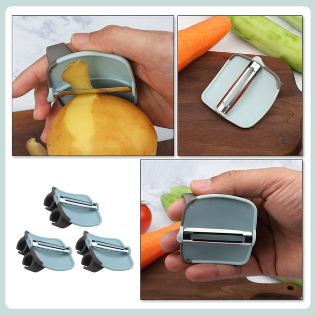 unbranded 3Ud Pelador Multiusos Para Cocina En Acero Inoxidable Fácil De Usar Para Verduras Y