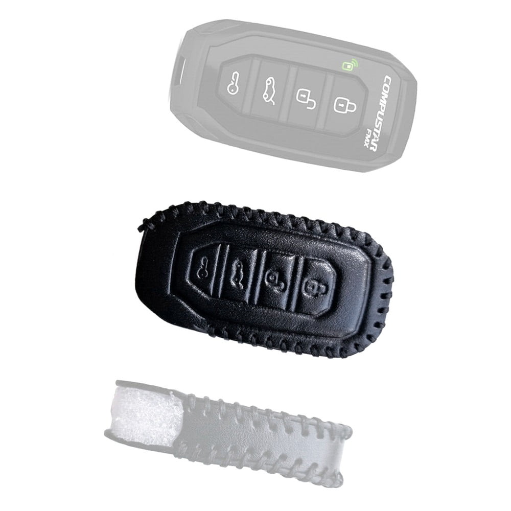 Protective Leather Remote Key Fob Cover for Compustar Prime G15 1-Way Remote Control
