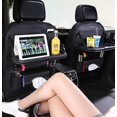 thumbnail image 2 of Car Organizer Backrest Protector, PU Leather Car Seat Protector with Foldable Car Dining Room Gift, 2 of 5