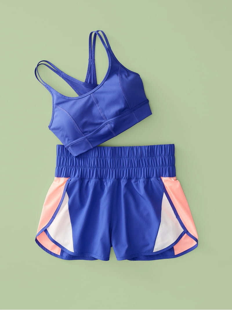 Avia Women's Running Shorts with Brief Liner, Moisture-Wicking