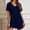 #535-Dark Blue, variant on TaTaai Women's V-Neck Short Sleeve Beach Cover Up Dress with Relaxed Fit, Solid Color, and Versatile Swimsuit Cover Up Style Gift