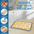 thumbnail image 4 of 16 Inch Stainless Steel Baking Sheet with Grid Rack and Silicone Baking Mat Set, P&P CHEF Baking Pan Tray with Cooling Rack, 3 Pcs (1 Pan + 1 Rack + 1 Mat), Dishwasher Safe, Non-Toxic & Durable, 4 of 7