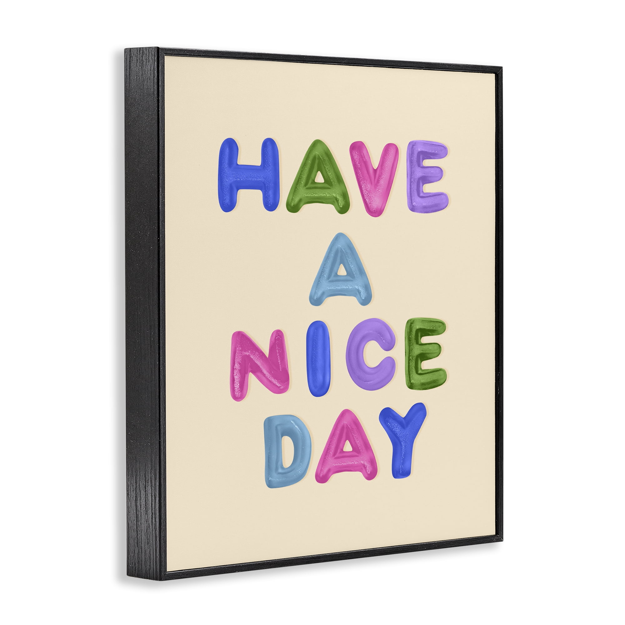 Stupell Industries Have a Nice Day Gummies Black Framed Giclee Art, design by LISH Creative