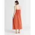 thumbnail image 3 of Free Assembly Women's Pleated Linen Blend Maxi Dress, Sizes XS-XXXL, 3 of 3