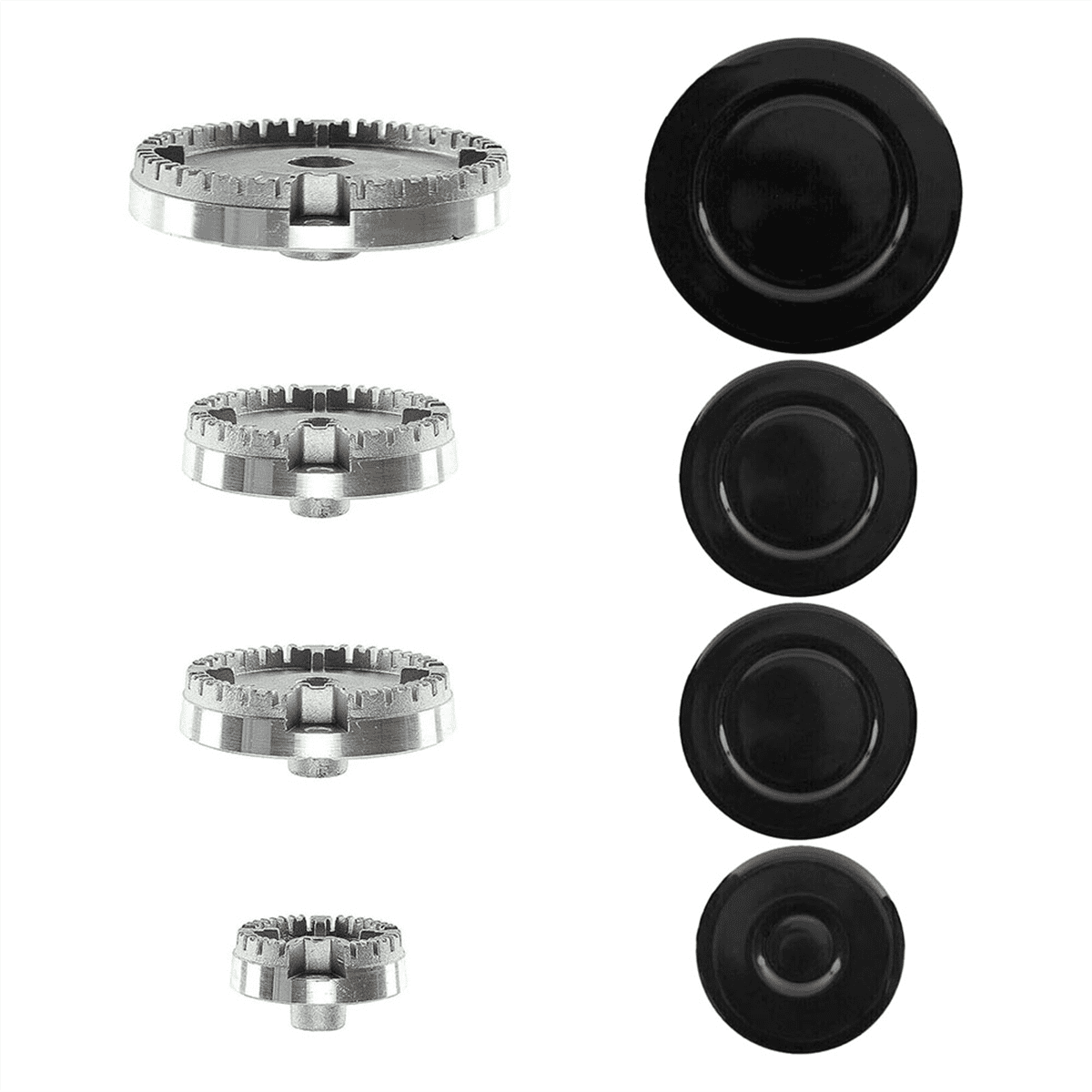 Universal Burner Crown Flame Cap Oven Cooker Hob Gas for ,Flame Burner Cap Crown Fits All Between Sizes Concave
