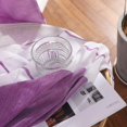 thumbnail image 4 of 2 Pcs de Rideaux en Tulle / Filé / Transparent / Perforé en Polyester de Haute Qualité, Couleur : Violet + Blanc, Taille : 132x214cm, 4 of 7