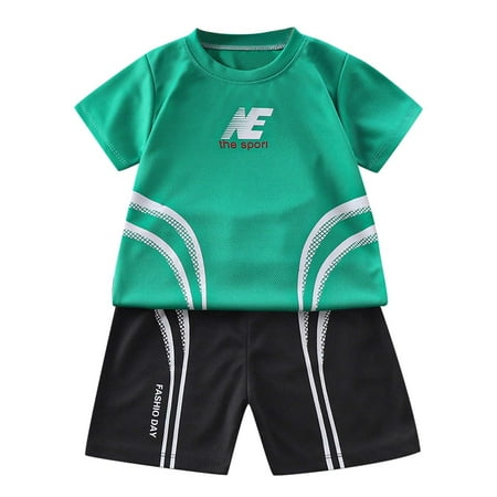 

Toddler Children Kids Children s Short Sleeved Suit Running Sportswear Casual Quick Drying Clothes For Boys Girls Tshirt Shorts Two Piece Suit