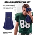 thumbnail image 2 of Exxact Sports Football Towel with Hook & Loop Fastener, Quarterback QB Sports Towel to Clean Hands, Visor and Gloves - Highly Absorbent, Quick Dry (Navy), 2 of 7