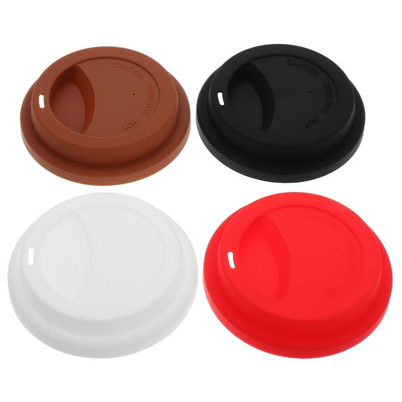 Raindrops 4pcs Silicone Cup Lid Cover for Coffee Mugs Replacement Silicone Lid for Glass Cups Silicone Drinking Lid for Handle Cup Spill Proof Coffee Cup Covers