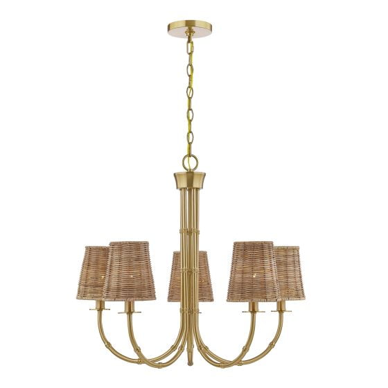 Savoy House 1-3960-5-322 Ashbury 5-Light Chandelier in Warm Brass