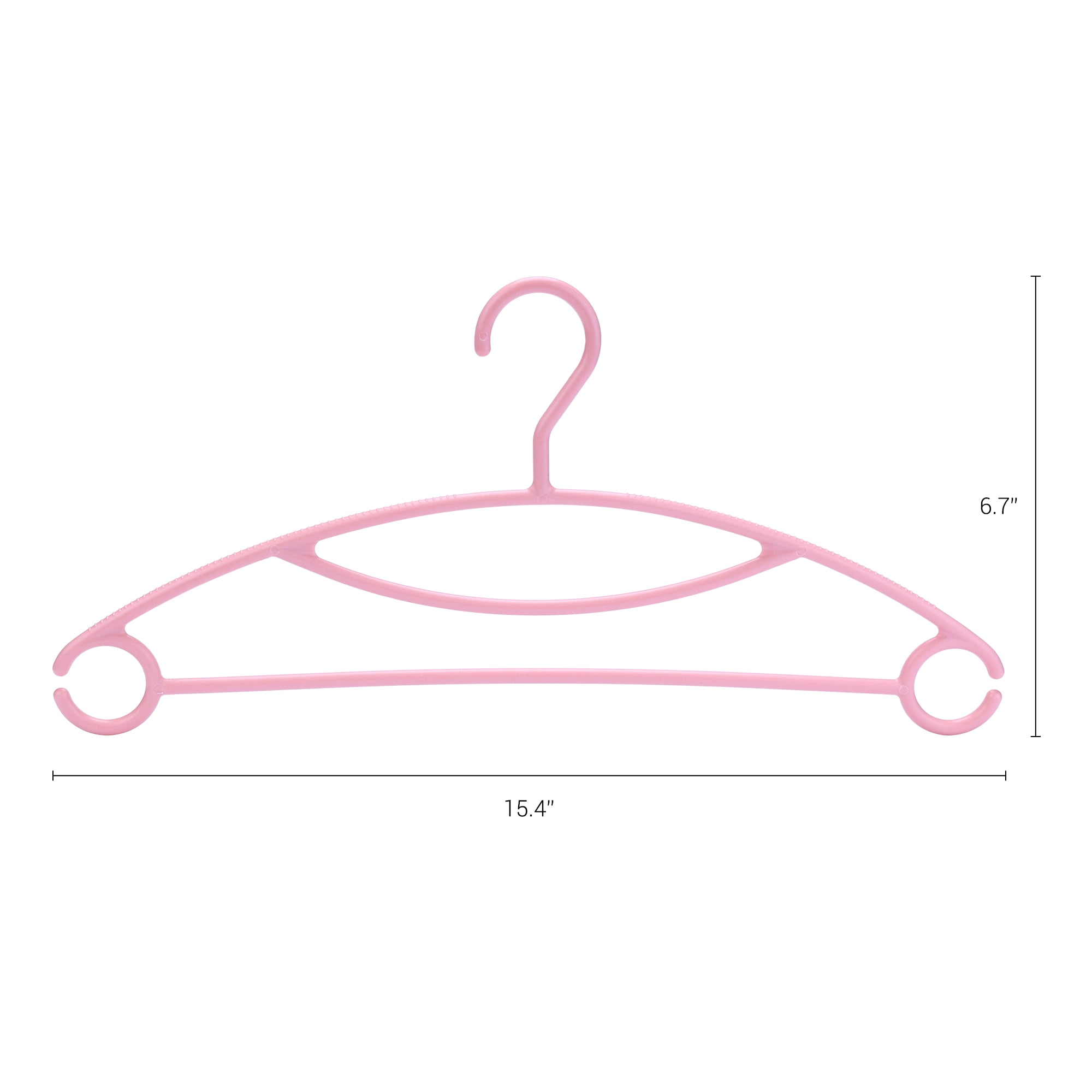 Unique Bargains Plastic Non-Slip Hangers Space Saving Clothes Hangers 30 Packs Pink