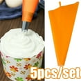 thumbnail image 3 of 5Pcs Piping Bags,14" Extra Long Piping Bags for Frosting Cake & Dessert Decorations, Cake Embosser, Reusable Dessert Cream Embellishment Squeeze Bags, Durable & Tear-Free(Orange,14x8.6"), 3 of 8