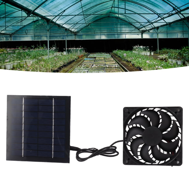 Ventilador Con Energía Solar, Red Protectora, Ahorro De Energía, Ventilador Portátil Con Panel Solar, Resistente Al Agua Para Invernadero