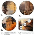 thumbnail image 3 of Designart "Amber Waterway Radiant Heat " Canals Floater Framed Wall Art Print, 3 of 7