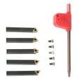 thumbnail image 4 of 5 Pieces 1/4'' Carbide Indexable Turning Tool Set With Box For Lathe New, 4 of 6