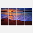 thumbnail image 2 of Colorful Sunset Over Beautiful Shore - Seashore Canvas Art Print, 2 of 3