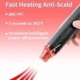 thumbnail image 4 of Black 110V 300W Mini Heat Gun, Portable Hot Air Gun with Stand for Shrinking Wrap, Embossing and Paint Drying, 4 of 5
